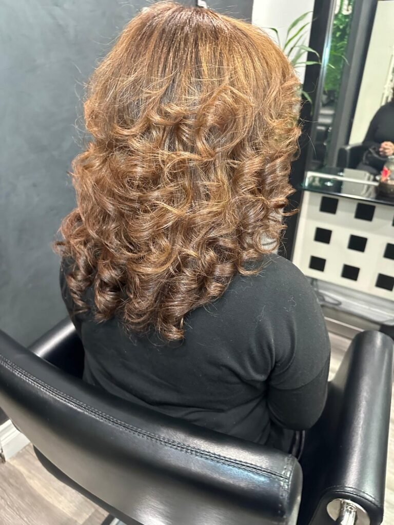 Satisfied clients enjoying professional hair services and beautiful results