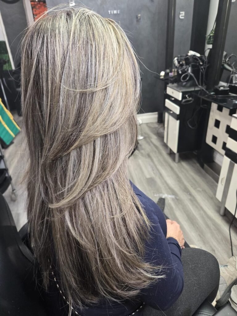 Satisfied clients enjoying professional hair services and beautiful results